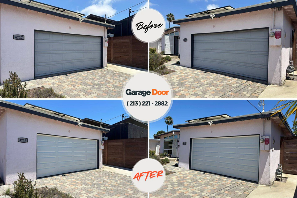 Before and after: garage door repair Crisfield, MD